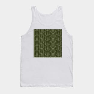 Waves (Olive Green) Tank Top